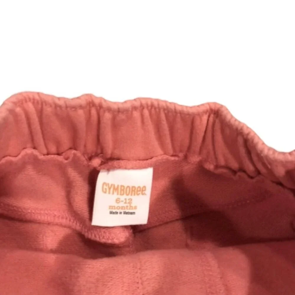 Gymboree 6-12m Coral Bow Pocket Pull On Pants